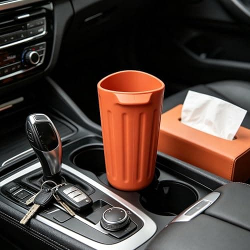 Car Garbage Can, Silicone Waste Organizer, Small Door Bin — view 2