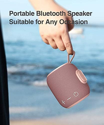 FIGMASU Bluetooth Speaker Portable Bluetooth 5.0 Dual Pairing Wireless Speakers Mini,360 HD Surround Sound & Rich Stereo Bass,IPX7 Waterproof for Travel,Pool and Outdoor(Pink) — view 6