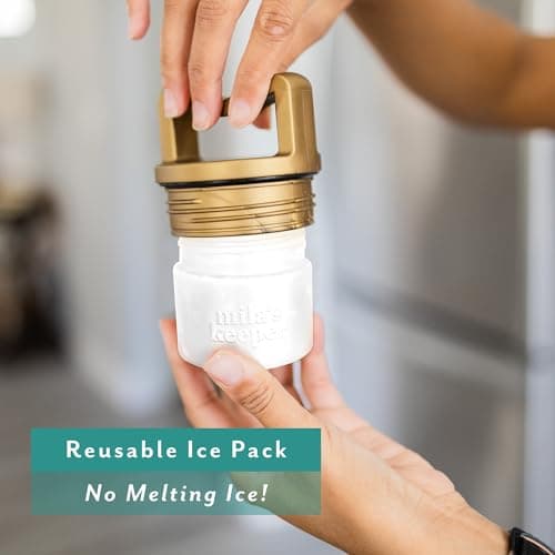 Mila's Keeper Portable Insulated Breast Milk Cooler | 20 Hr Storage | Cooler & Ice Pack for Travel | Works with All Leading Pumps | Lavender Fields — view 4