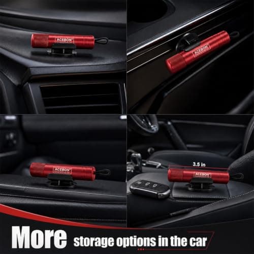 ACEBON 2 Pack Car Safety Hammer, 2-in-1 Window Breaker, Seat Belt Cutter — view 5