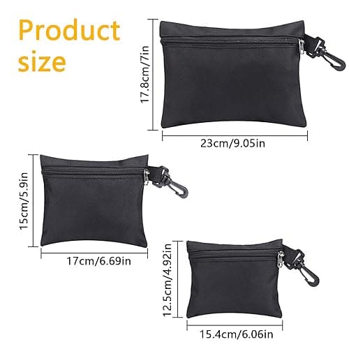 3Pcs Small, Medium & Large Zipper Tool Pouch Bags — view 2