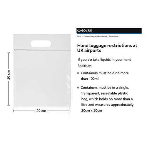 MOCOCITO 12 Pack Clear Toiletry Bags for Airport Security Liquid 20cm x 20cm Reusable Bags Approved by EU and UK Regulations — view 2
