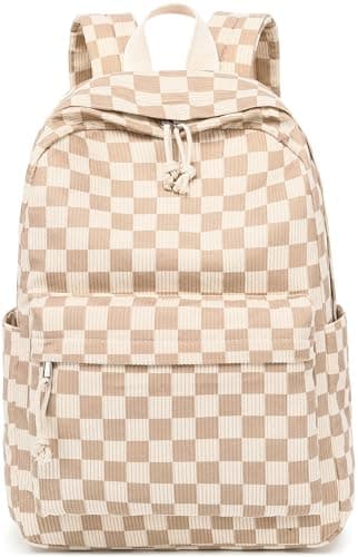 Canvas Duffel Bag Vintage Weekender Overnight Bag Travel Tote Luggage Sports Duffle, Corduroy Brown White, 13.5 x 6.3 x 17.5 inches