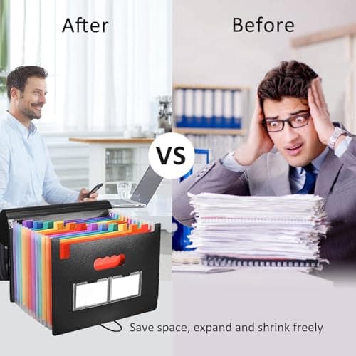 Somnr Accordion File Organiser 13 Pockets, File Folders for Paperwork A4 — view 3