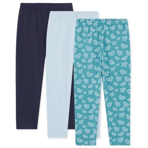 Bramble & Bear Unisex Baby (3-pack) Soft Leggings, Assorted Blue, 18-24 Months UK