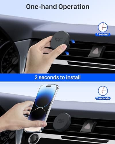 YOSH Magnetic Phone Holder for Car Air Vent, Phone Magnet, Car Accessories — view 4