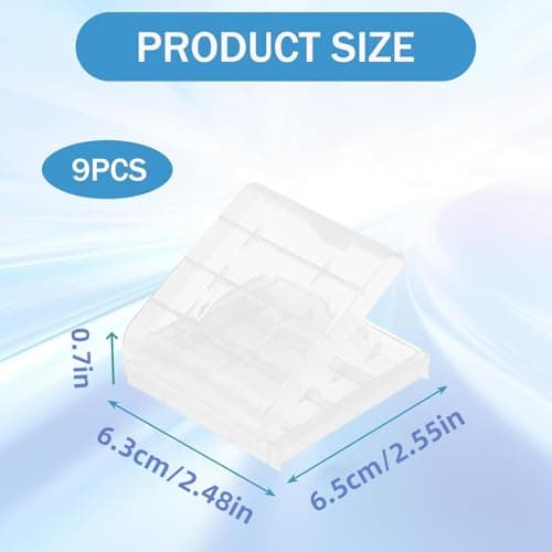 9 PCS AA/AAA Cell Battery Storage Cases, Hard Plastic Batteries Storage Boxes for AA/AAA Cells and Rechargeable Batteries, Clear Cells Holder (Hyaline) — view 2