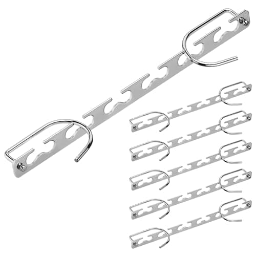 H&S Metal Space Saving Hangers (Set of 6) - Space Saver Clothes Hanger Pack for Wardrobes - Magic Coat Hanger Space Savers to Hang Clothing Shirts Trousers for Wardrobe and Closet