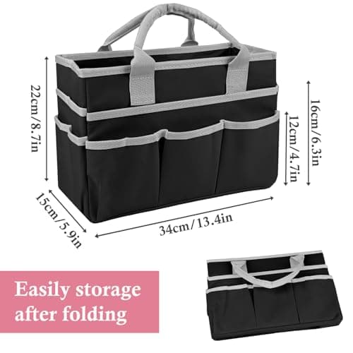 Desktop Art Craft Storage Bag, Foldable File Folder Tote Storage Organizer — view 2