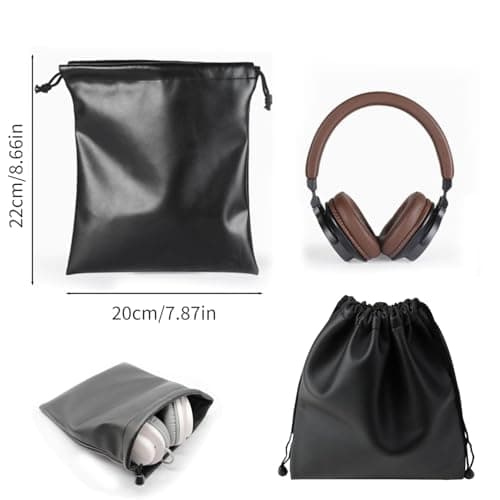 2PCS Headphone Bag - Convenient Earphone Storage Pouch for On-The-Go Use, Drawstring Storage Bag for Travel and Protection — view 2
