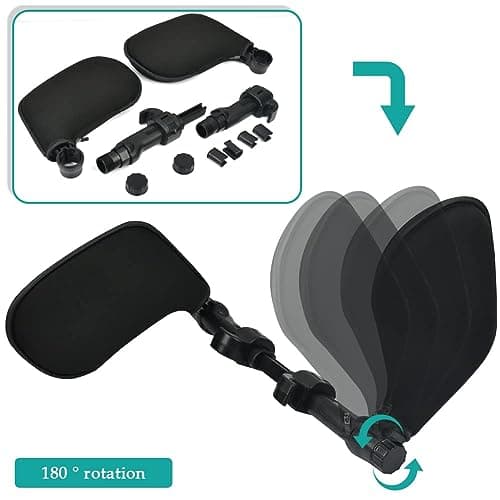 OctBird Car Seat Headrest Pillow Detachable Premium Car Head Support for Adults Car Neck Head Shoulder Sleep Cushion Adjustable Travel Sleeping Cushion for Kids Adults-37 x 28cm,Black Support Headrest — view 3