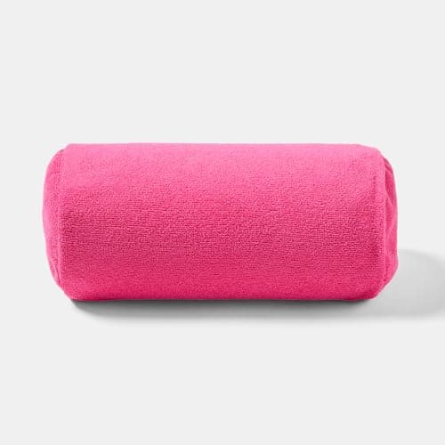 OHS Inflatable Pillow, Sun Lounger Cushion Lightweight Compact Bolster Cushion with Microfibre Cover Neck Roll Pillows for Head & Back Support Outdoor Cushions for Travel Beach Accessories, Hot Pink — view 4