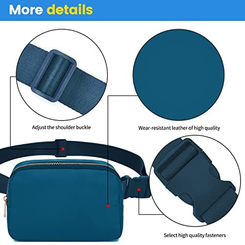 Invool Bum Bag for Women Men, Fanny Pack with Adjustable Straps Crossbody Fashion Waist Pack, Running Belt Bag for Travel Workout Cycling Hiking — view 3