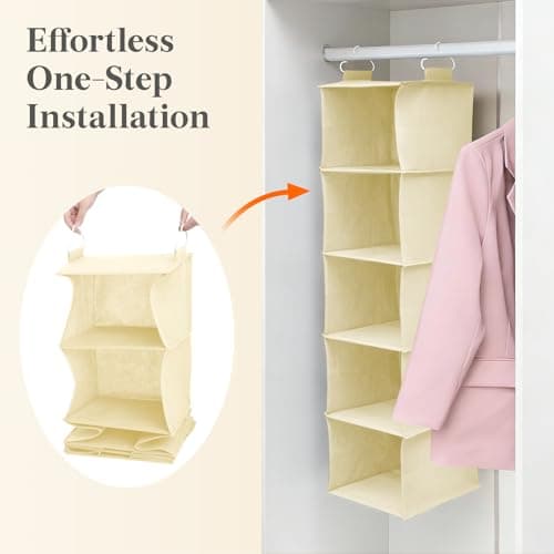Lifewit Hanging Wardrobe Storage Organiser for Clothes 5 Tier — view 6