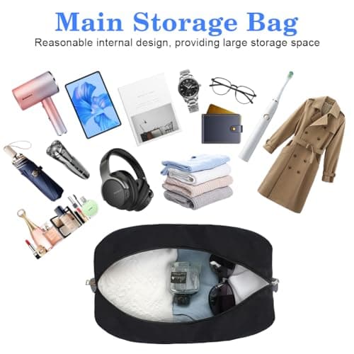 Flintronic for Ryanair Airlines Cabin Bag 40x20x25, Underseat Small Cabin Bag with Shoulder Strap, Foldable Travel Duffel Bag, Water-Resistant Hand Luggage for Women Men, with Luggage Tags, 20L — view 4