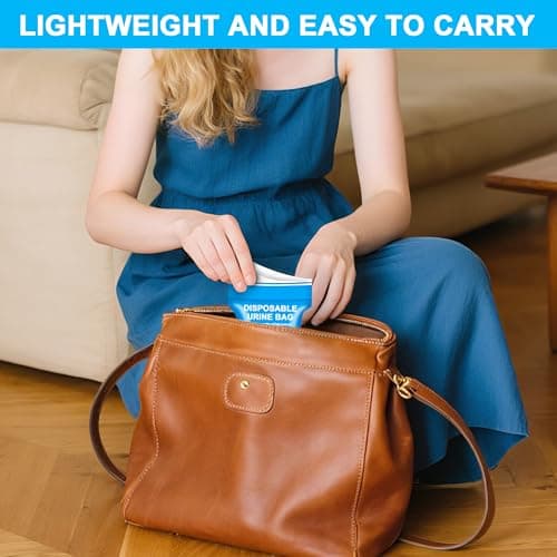 SZWLJ 12Pack 900CC Blue & Pink Disposable Urine Bags for Camping Essentials — view 4