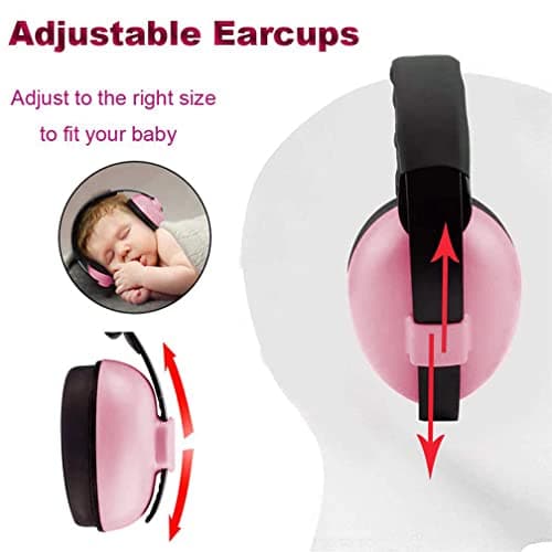 YANKUIRUI Ear Defenders Baby Noise cancelling headphones For Age 0 To 3 Years Toddlers at Plane, Firework, Concert, Cinema Pink — view 2