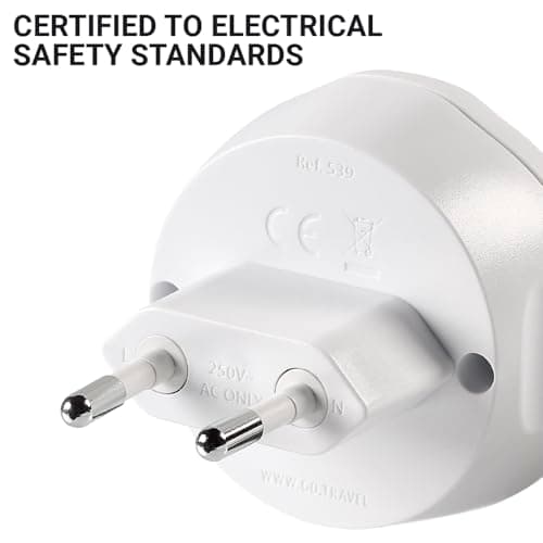 Go Travel EU 2 Pin Electric Shaver & Toothbrush Plug Adapter, Euro Socket — view 4