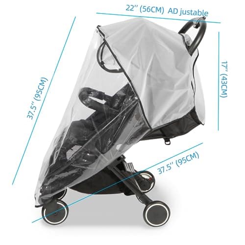 Universal Rain Cover for Pushchair, Waterproof Stroller Rain Cover — view 6