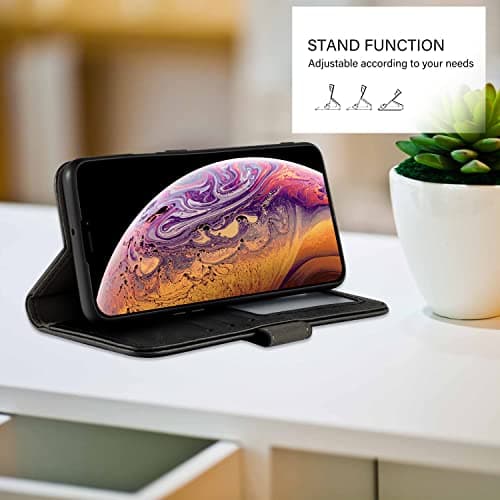 UOGNADGD Faux Leather Flip Case for ZTE Telstra 5G Hotspot 2 - Black — view 6
