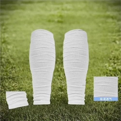 GSCLZ 1Pairs High Elastic Sports Calf Compression Sleeves For Unisex Football Leg Sleeve Footless Sock For Running Cycling For Running Sports, Flight, Hiking,Cycling(Orange) — view 4