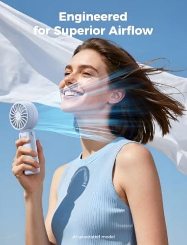Aecooly Mighty Portable Handheld Fan,20H Max Cooling,3 Flexible Modes — view 3