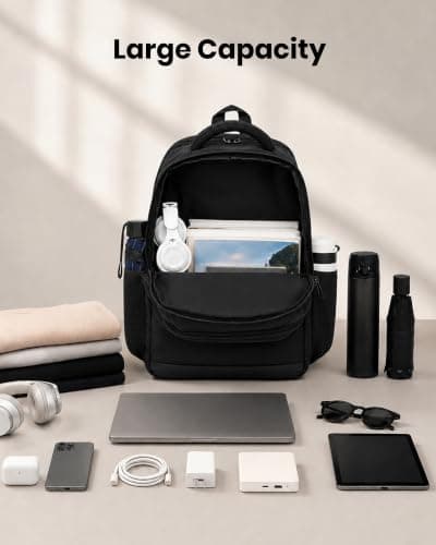 Shavont Laptop Backpack with 3 Compartments Lightweight Rucksack for Men — view 3