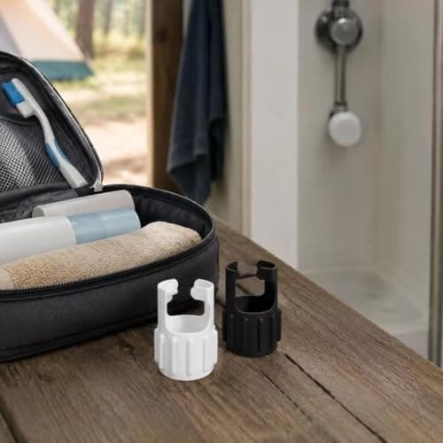 Public Shower Push Button Lock Attachment Hands-Free Timed，4Black+White — view 4