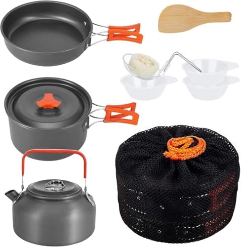 Camping Cooking Set with Storage Bag for Picnic Hiking