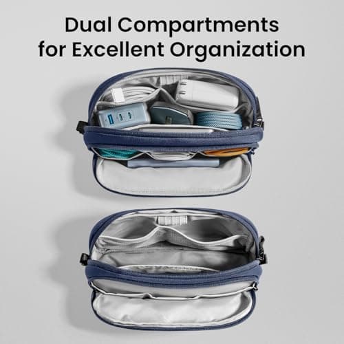 tomtoc Electronic Organizer Travel Case, Dual Compartment Tech Organization — view 2