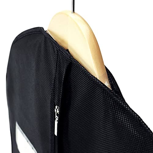 Hangerworld 54 Inch Black Breathable Suit Cover Travel Carrier Bag with Handles — view 4