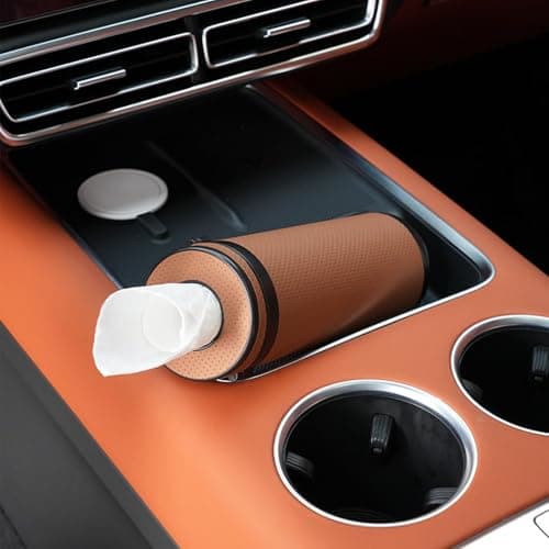 Car Tissue Holder Safety Hammer Design, Faux Leather, Wear-Resistant — view 3