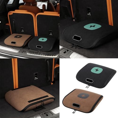 LWHZOFR Hard Shell Storage Case with Double Zippers, Brown — view 2