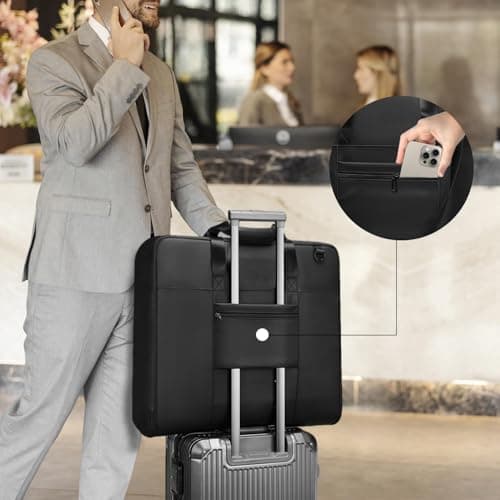 Garment Bags for Travel,Moulyan Carry on Garment Bags for Hanging Clothes Travel,Waterproof Suit Bag with Straps for Men Women Black — view 5
