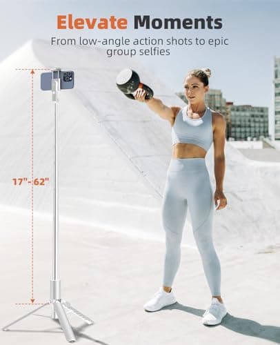 Vimose 62" Phone Tripod Stand - All in 1 Selfie Stick Tripod — view 3