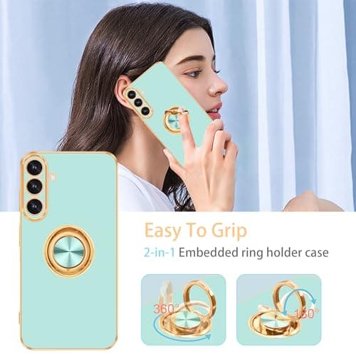 Fingic for Samsung Galaxy S26 Case 360° Rotatable Ring Holder Kickstand — view 6