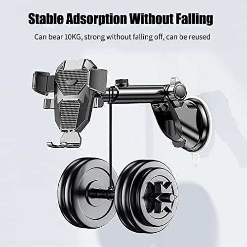 Bnimtm Car Phone Holder 4 in 1 Universal Car Phone Mount Cradle Super Stable for Dashboard/Windscreen/Air Vent, One Button Release and 360° Rotation for All 4.7 to 6.5 inch Smartphones — view 4