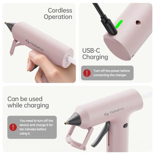Tilswall Cordless Hot Glue Gun, W106s, Fast Preheating with 2Ah Battery — view 4