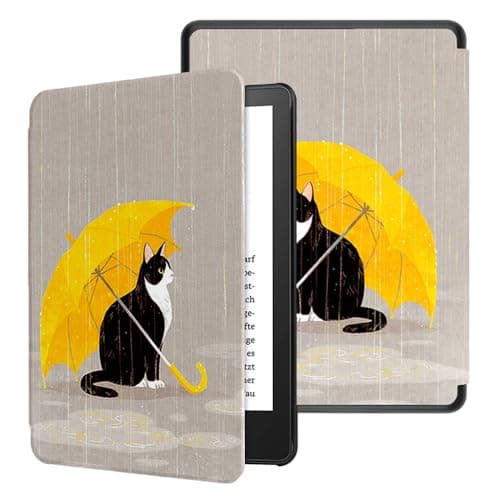 TOKILO Case for 7" eReader 12th Generation 2024 Ultra Slim Soft PU Shell Cover Case with Auto-Wake/Sleep, Not for 6.8", Cat