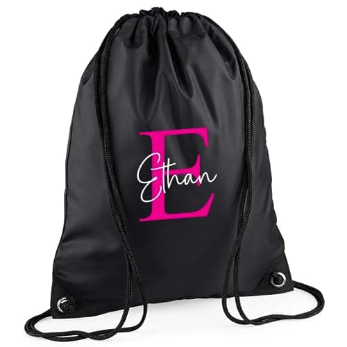 Chicken Craft Customisable Personalised Drawstring Bag - Ideal PE Kit, Gym, and Swimming Bag for Boys, Girls, Kids in Nursery and Primary School, Available with Monogrammed Initial and Name — view 6