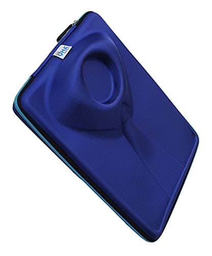 QHA Shirt Carrier Case for Travel, Rigid Crease-Free Shirt Folder with Folding Pad Insert & Zip Closure, Business Travel Organiser for Shirts & Ties, Unisex (Q95) Blue — view 4