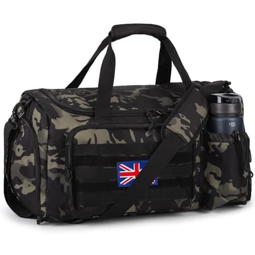 Bunnychic Tactical Gym Bag for Men, 60L Large Duffle Holdall Bag for Travel