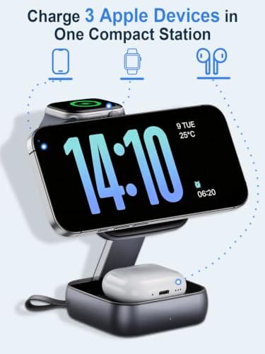 Wireless Charging Station for Apple Devices,Magnetic Travel Charger — view 2