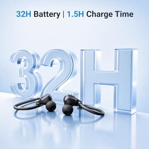 Rampage 2 Bluetooth Neckband Headphones with Mic for Work, Wireless Headset with 2.4G USB Dongle, Around-the-Neck Earbuds, 32H Battery, Low Latency, for Computer, Laptop, Meetings, Calls — view 3