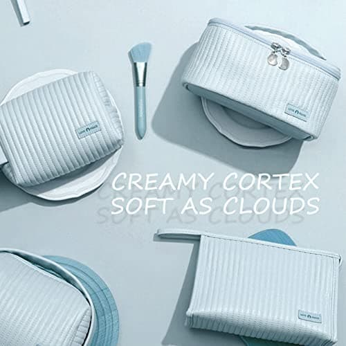 Linpr Travel Makeup Bag, Large Capacity 3 Pcs Cosmetic Bags Set, Light Blue — view 4