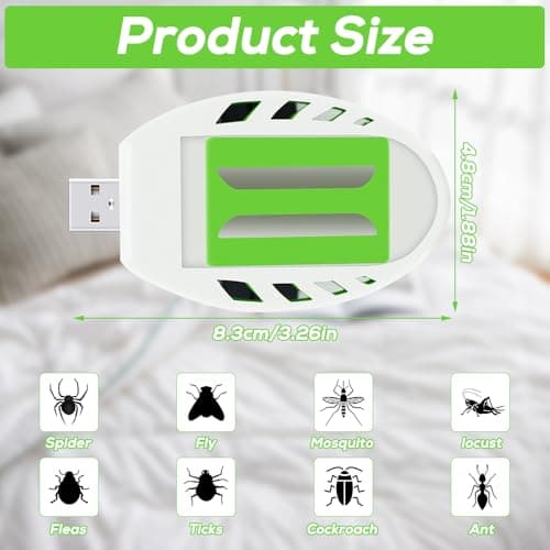 Rppiup 2pcs USB Mosquito Repellent Plug In 90 Tablets, USB mosquito killer, Portable Usb Electrical Mosquito Repellent Killer Hiking Outdoor Summer Home Insect Repellent mosquito plug in travel — view 2