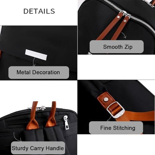 Hixingo Womens School Backpack, Causal Travel School Bags Backpack for Teenage Girls Lightweight Bookbag to School, College, Work, Travel (1118# Khaki) — view 2