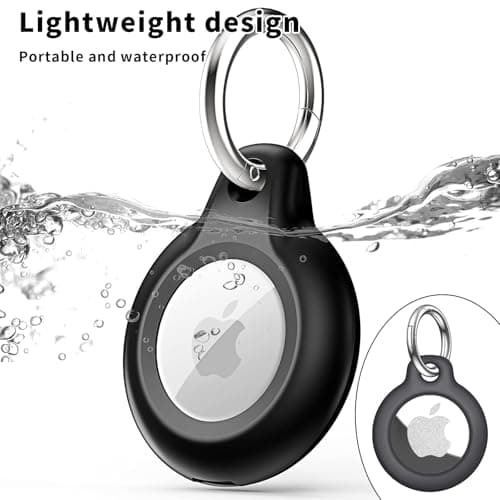 Protective Case for AirTag, Apple Airtag Keyring(Black & White),2 Pcs — view 3