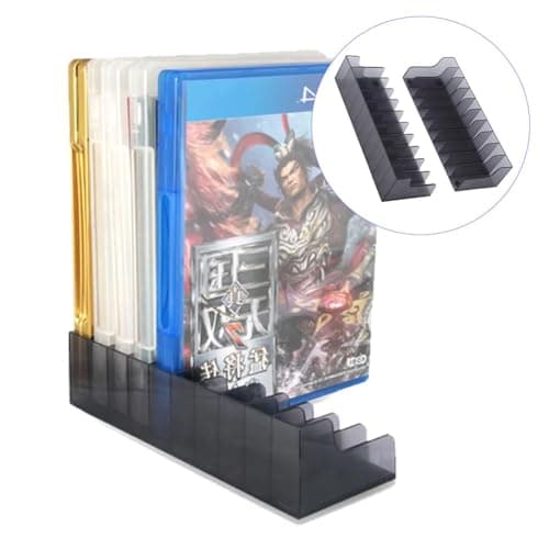 Joyzan Game CD Storage Stand, 2pcs Large Capacity Game Card Box Multi-Function Disc Rack Tower ABS Universal Holder Display Bracket Wear Resistant Organizer Small and Lightweight for PS4 Slim Pro — view 5