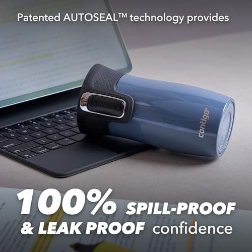 Contigo West Loop Mini Autoseal Travel Mug | Stainless Steel Thermal Mug | Vacuum Flask | Leakproof Tumbler | Coffee to go Mug with BPA Free Easy-Clean Lid | Lakeside | 300 ml — view 2